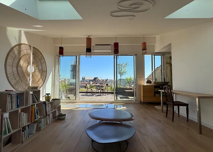 公寓 Duplex With Terrace - Light & View 波尔多